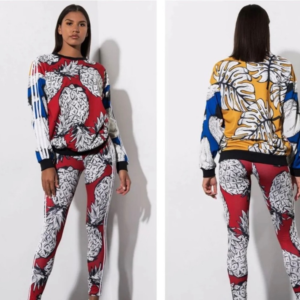 Adidas x Farm boyfriend sweater with leggings